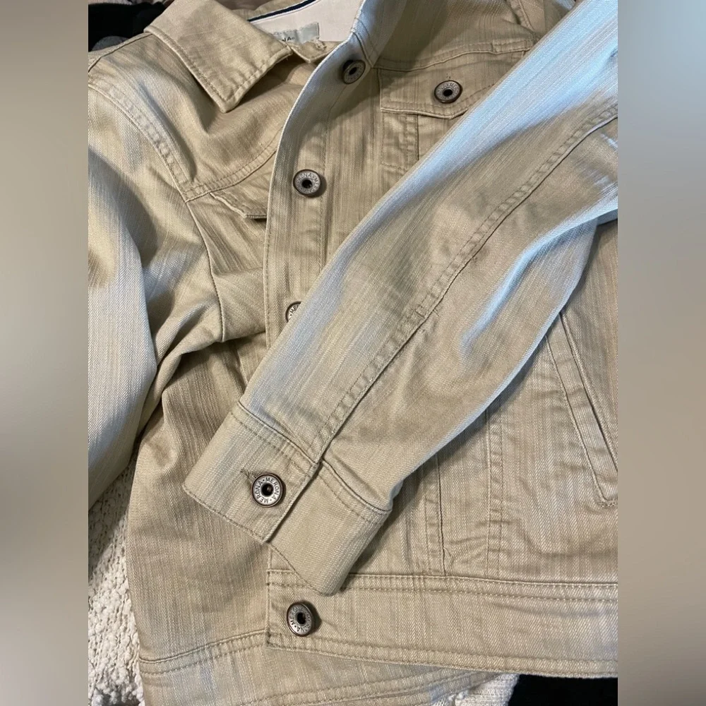 Vintage Merona Beige Jean Jacket - Picture 6 of 7